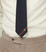 Thumbnail for your product : Gucci Silk tie with bee Web