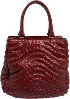 Thumbnail for your product : Bottega Veneta Red Intrecciato Leather Large Maggiore Tote