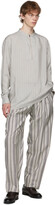 Thumbnail for your product : Ermenegildo Zegna Couture Grey & White Silk Striped Shirt