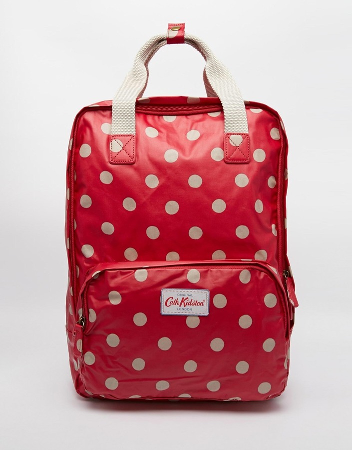 Cath Kidston Matt Coated Backpack Button spot ShopStyle