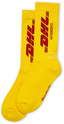 Vetements x DHL Intarsia Logo Socks