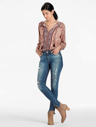 Lucky Brand VINTAGE MIXED PRINT TOP