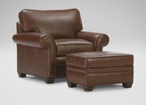 Thumbnail for your product : Ethan Allen Bennett In-Stock Roll-Arm Leather Chair, Devine/Acorn