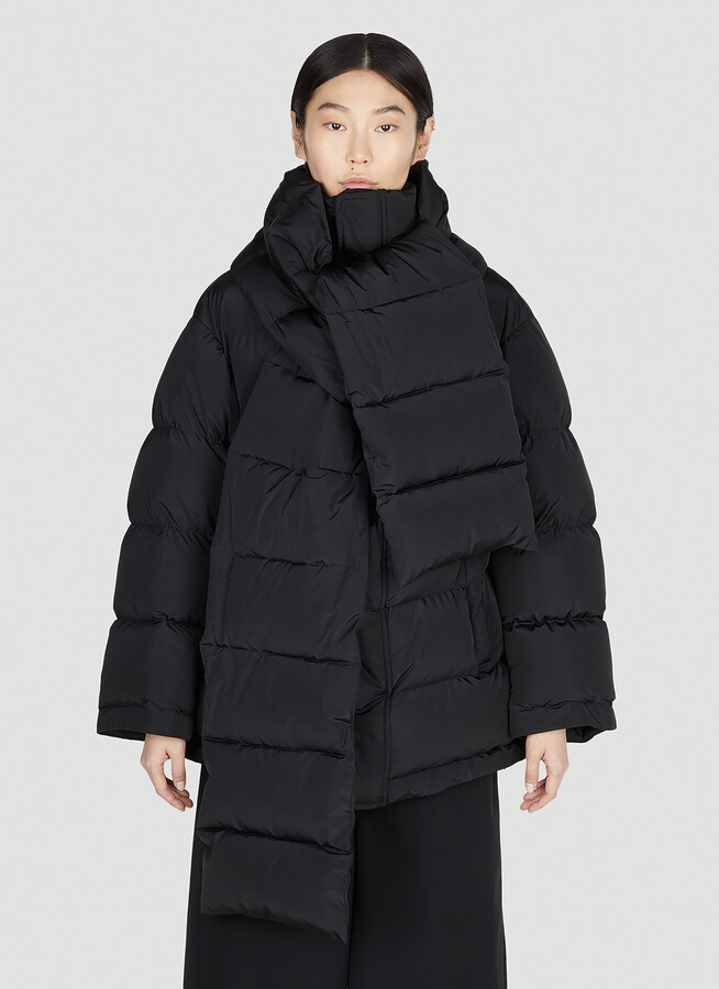 Balenciaga Swing Puffer Jacket - Woman Jackets Black Fr - 36 - ShopStyle