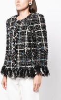 Thumbnail for your product : Chanel Pre Owned Frayed Tweed Collarless Jacket