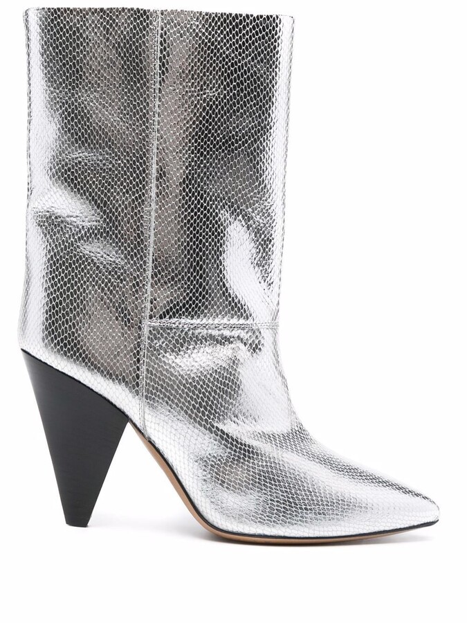 metallic boots