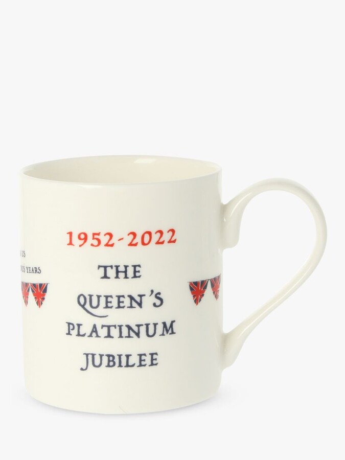 McLaggan Smith Queen's Platinum Jubilee Bunting Bone China Mug, 350ml