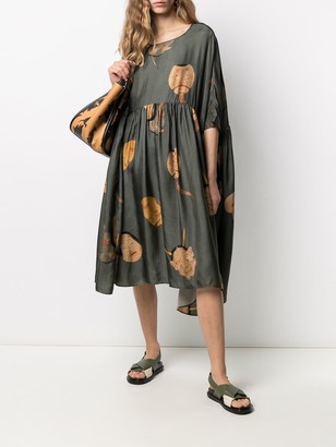 UMA WANG Faces-Print Midi Dress