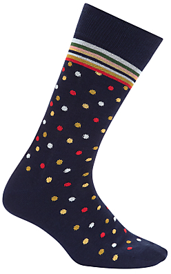 Paul Smith Mixer Dot Socks, One Size, Navy/Multi