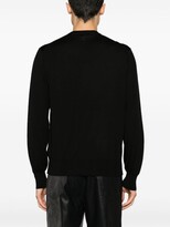 Thumbnail for your product : Neil Barrett Logo-Embroidered Crew-Neck Wool Jumper