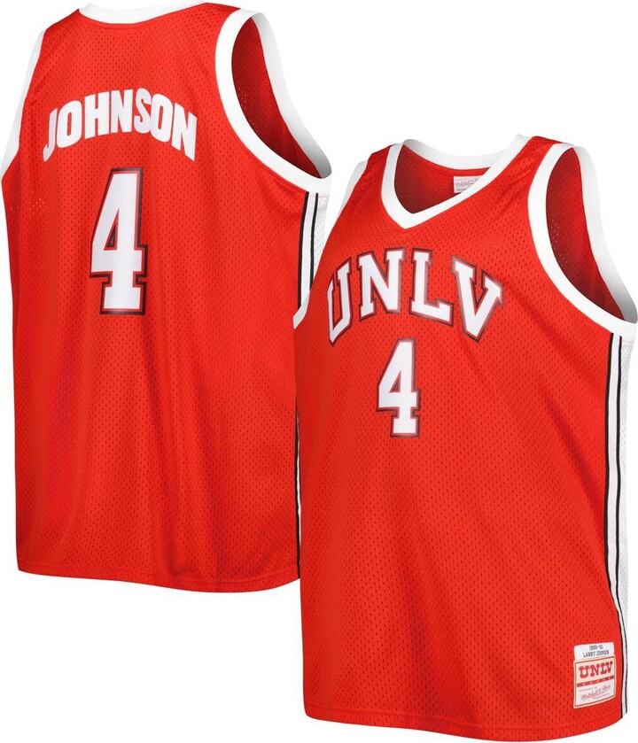 Mitchell & Ness Men's Larry Johnson Scarlet Unlv Rebels Big and Tall Swingman Jersey
