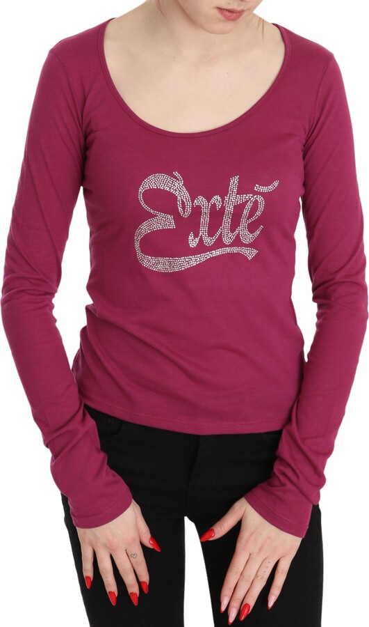 Exte Crystal Embellished Long Sleeve Women's Top
