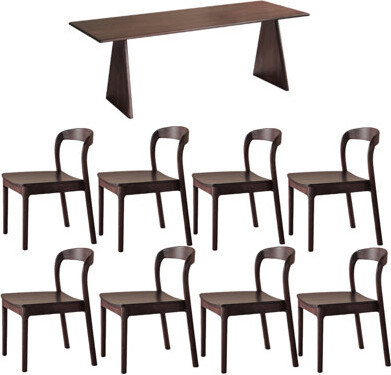 Waagy A rectangular dining table made of ash wood