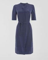 Thumbnail for your product : Jaeger Gathered Waist Silk Dress