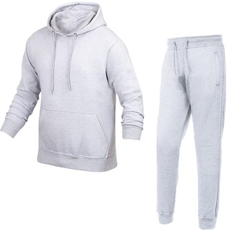 Small to 3XL Fitness & Fashion Men's Tracksuits Set Plain Fleece Slim FIT ZipUp Hoodie with Two Zipper Side Pockets and Jogging Bottoms ADIX Sports