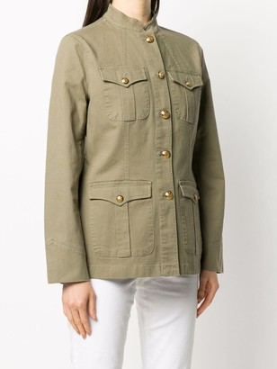 Lauren Ralph Lauren Mandarin Collar Military Jacket