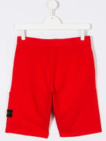 Thumbnail for your product : Stone Island Junior logo patch track shorts