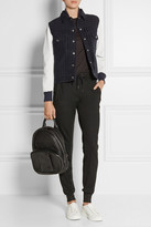 Thumbnail for your product : Sacai Luck leather-sleeved wool-blend bomber jacket
