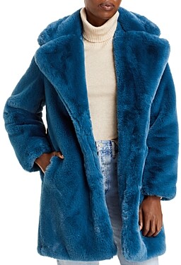 blue faux jacket