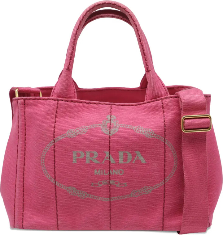 Prada Pre-Owned Canapa logo-print canvas tote bag