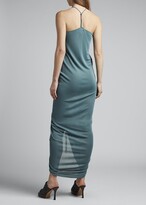 Thumbnail for your product : Bottega Veneta Glossy Viscose Jersey Ruched Halter Dress