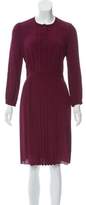 Thumbnail for your product : Burberry Long Sleeve Pleated Dress