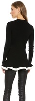 Thumbnail for your product : McQ Peplum Knit Zip Cardigan
