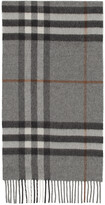 Thumbnail for your product : Burberry Grey Cashmere Classic Check Scarf