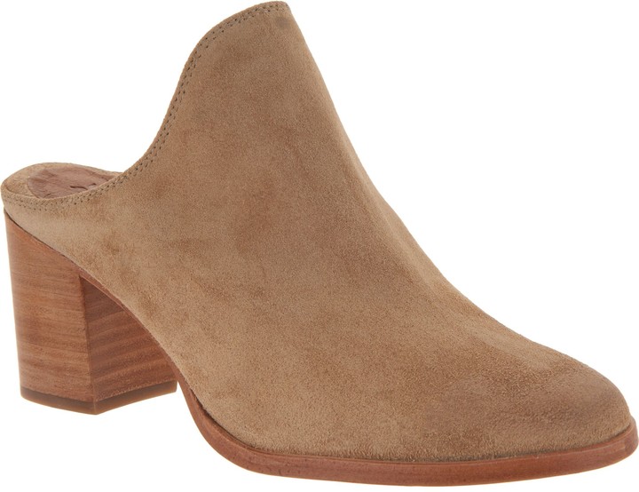 frye suede mules