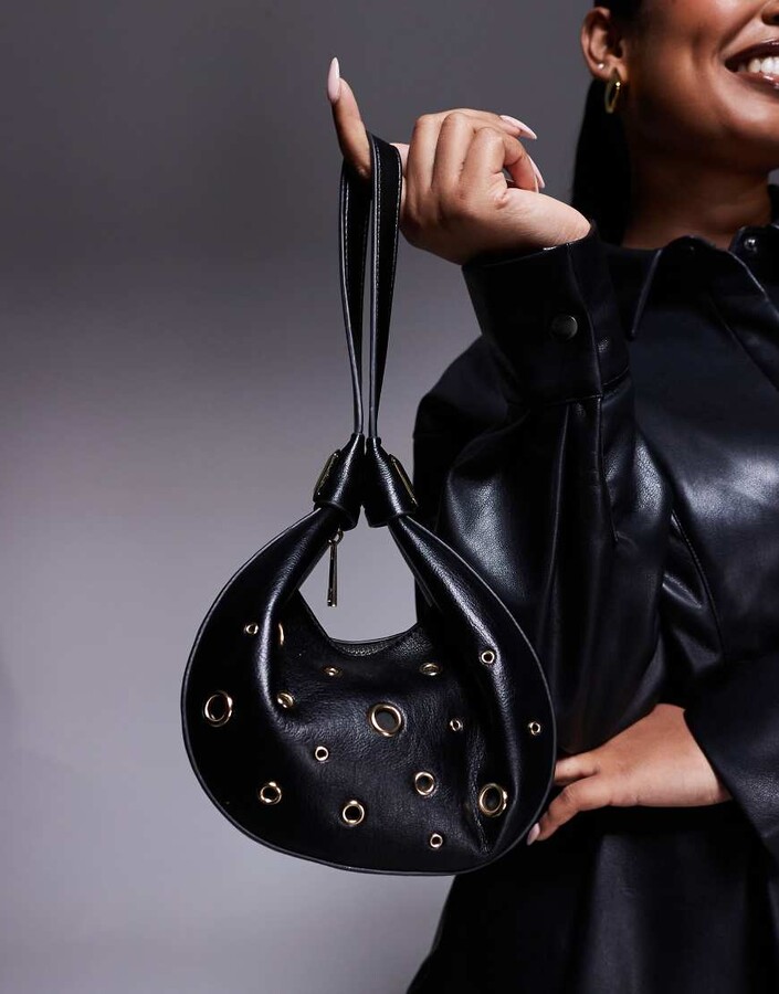 ASOS DESIGN interchangeable shoulder and clutch bag with grommet