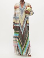 Thumbnail for your product : Missoni Striped Lace-knit Longline Cardigan - Multi Stripe