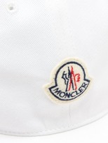 Thumbnail for your product : Moncler Tricolour Trim Cotton Baseball Hat - White
