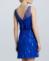 Thumbnail for your product : Aidan Mattox Boat-Neck Sequined Cocktail Dress
