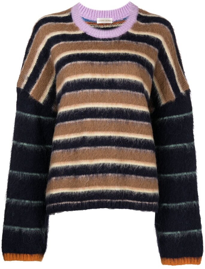 Stine Goya Lucs striped oversized jumper - ShopStyle Sweaters