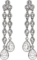 Thumbnail for your product : Ben-Amun Double Teardrop Crystal Dangle Clip Earrings