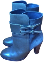 Thumbnail for your product : Tila March Khaki Leather Ankle boots