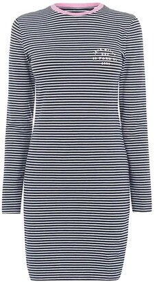 Jack Wills Womens Capstaff Long Sleeve Mini Dress (Navy Stripe 14 Numeric_14)