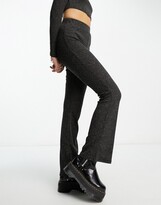 Thumbnail for your product : Noisy May flared pants in dark gray heather