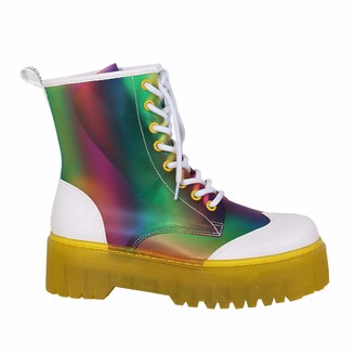 yellow combat boots