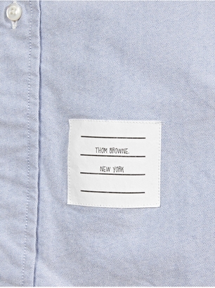 Thom Browne Men's Blue Cotton Oxford Shirt
