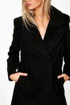 Thumbnail for your product : boohoo Oversized Collar Wool Look Coat