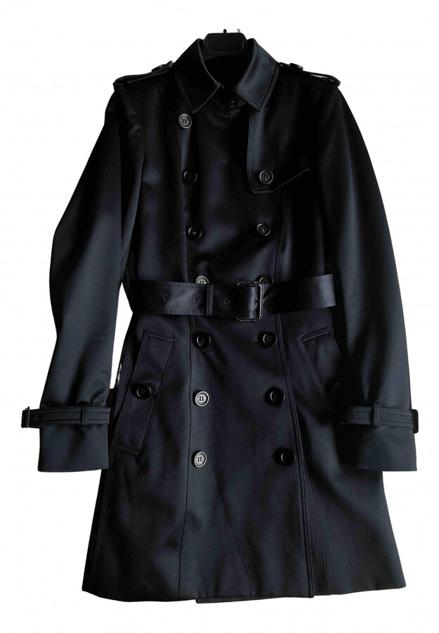 Burberry Navy Cotton Trench coats ShopStyle