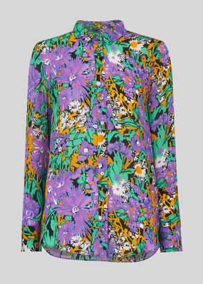 Simone Floral Print Silk Shirt