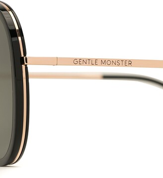 Gentle Monster Noma 01 logo-print Sunglasses - Black