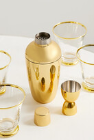 Thumbnail for your product : AERIN Fausto Gold-plated Stainless Steel Cocktail Shaker And Jigger Set - one size