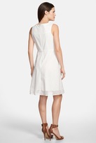 Thumbnail for your product : Vince Camuto Square Eyelet Cotton Fit & Flare Dress
