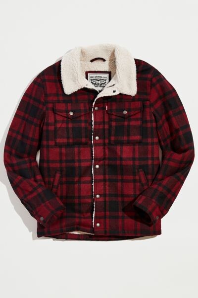 flannel with sherpa collar
