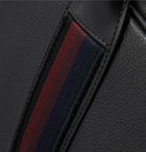 Thumbnail for your product : Paul Smith Webbing-Trimmed Full-Grain Leather Briefcase