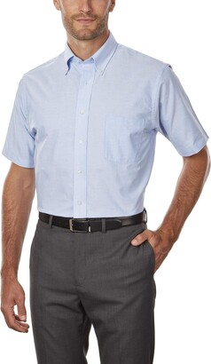 Van Heusen Men's Regular-fit Oxford Short-sleeve Button Down-collar Dress Shirt