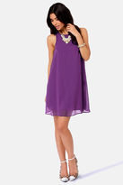 Thumbnail for your product : Lulus Chiff-On the Run Purple Dress